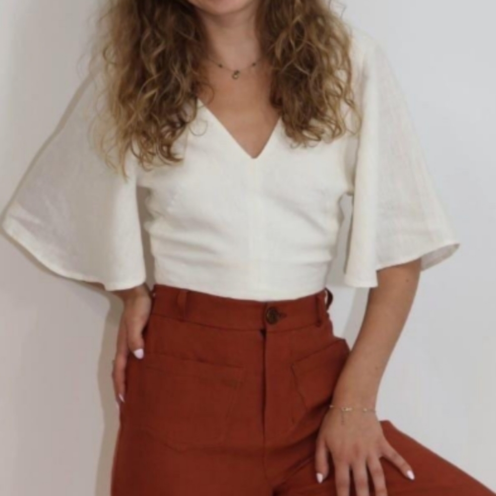 Linen Crop Top